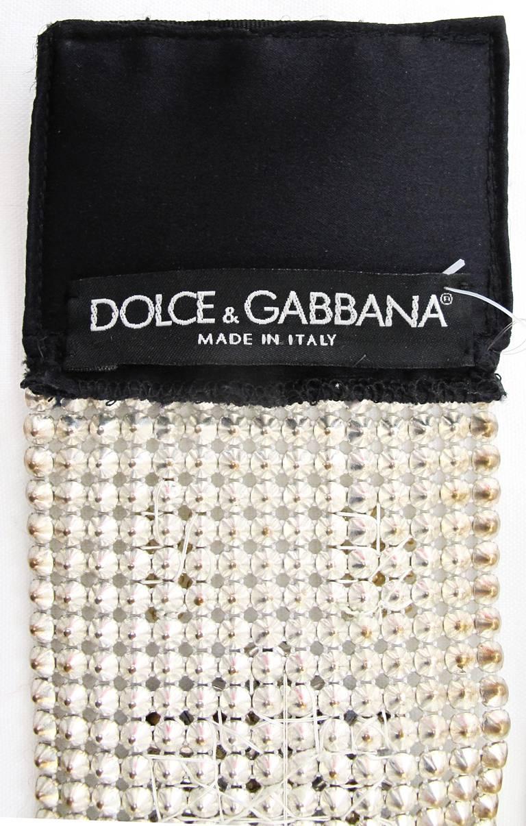 NEW Dolce & Gabbana 3-inch Wide Chocker Rhinestone Necklace For Sale 5