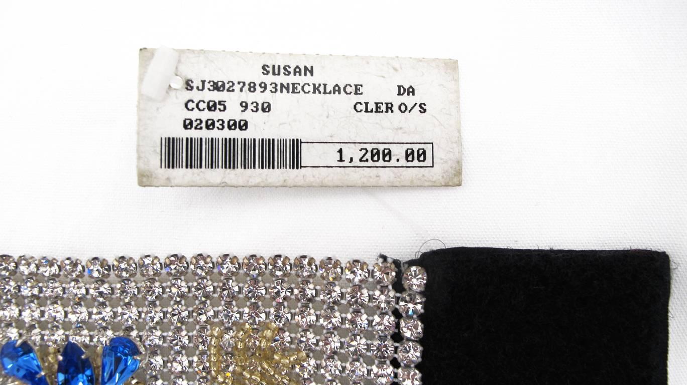 NEW Dolce & Gabbana 3-inch Wide Chocker Rhinestone Necklace For Sale 6