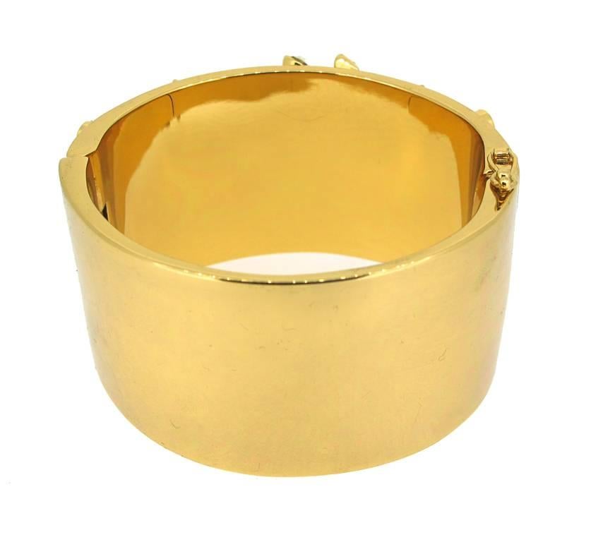 Kate Spade New York Glass Stone Encrusted Cuff For Sale 1