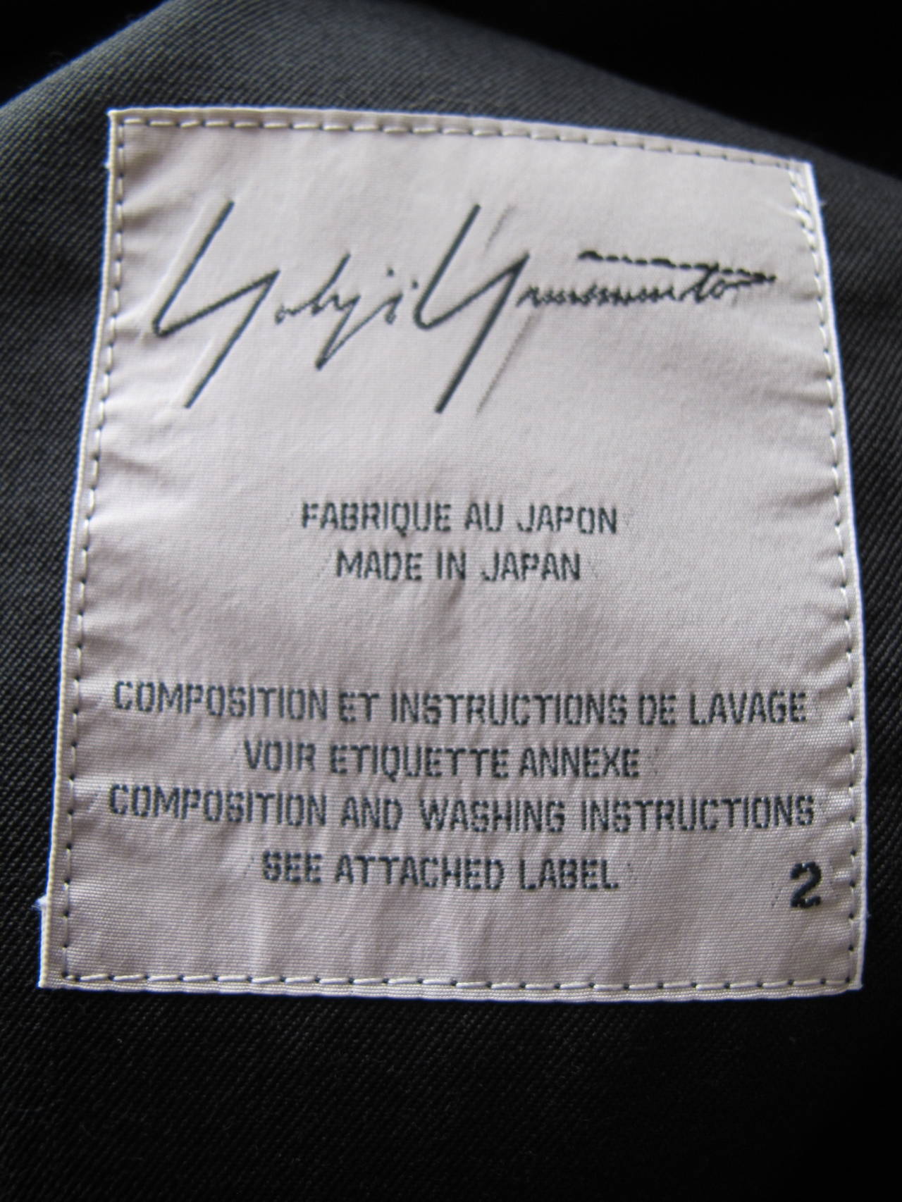 Yohji Yamamoto Black Asymmetrical Jacket For Sale 4