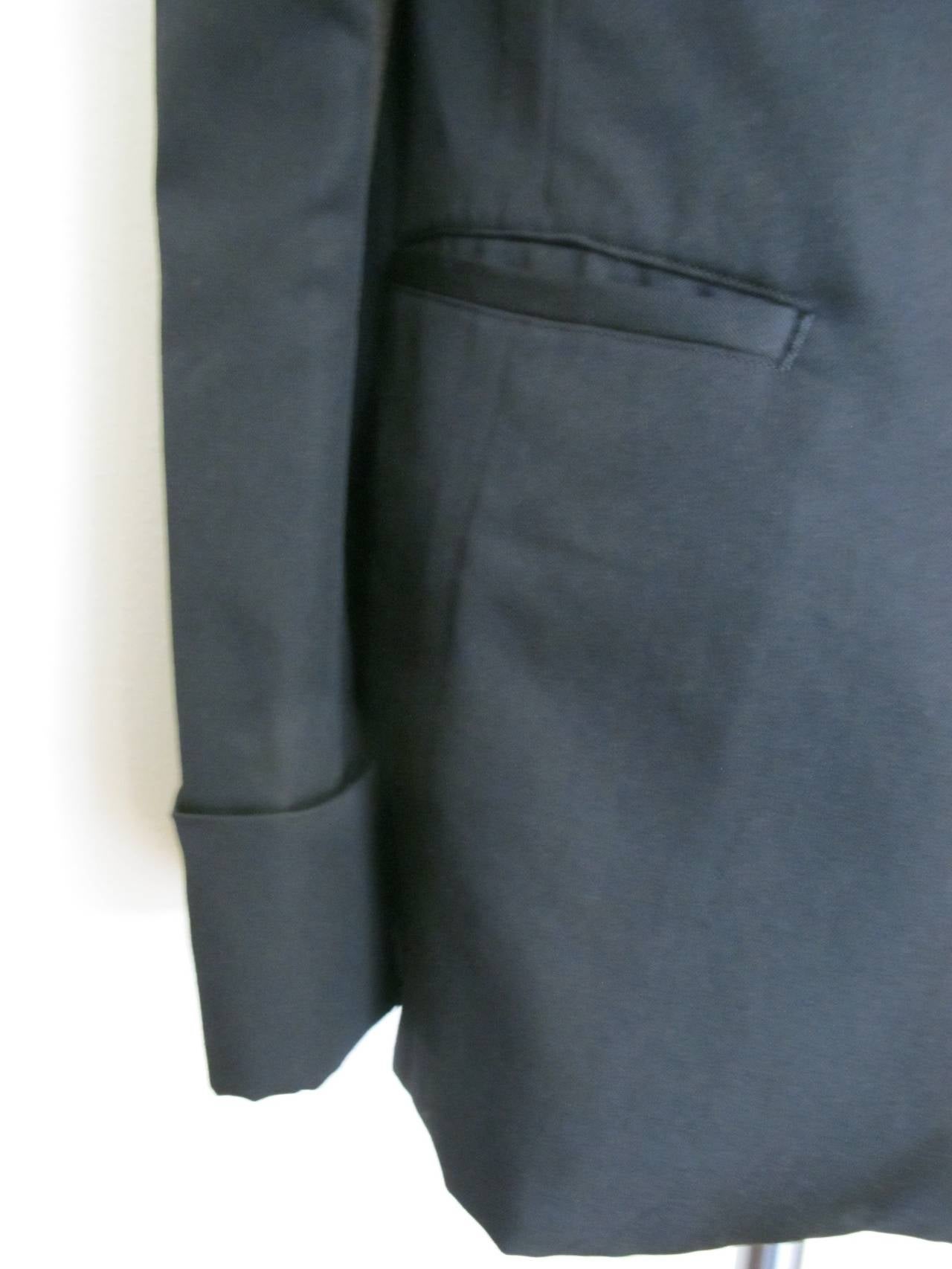 Yohji Yamamoto Black Asymmetrical Jacket For Sale 1
