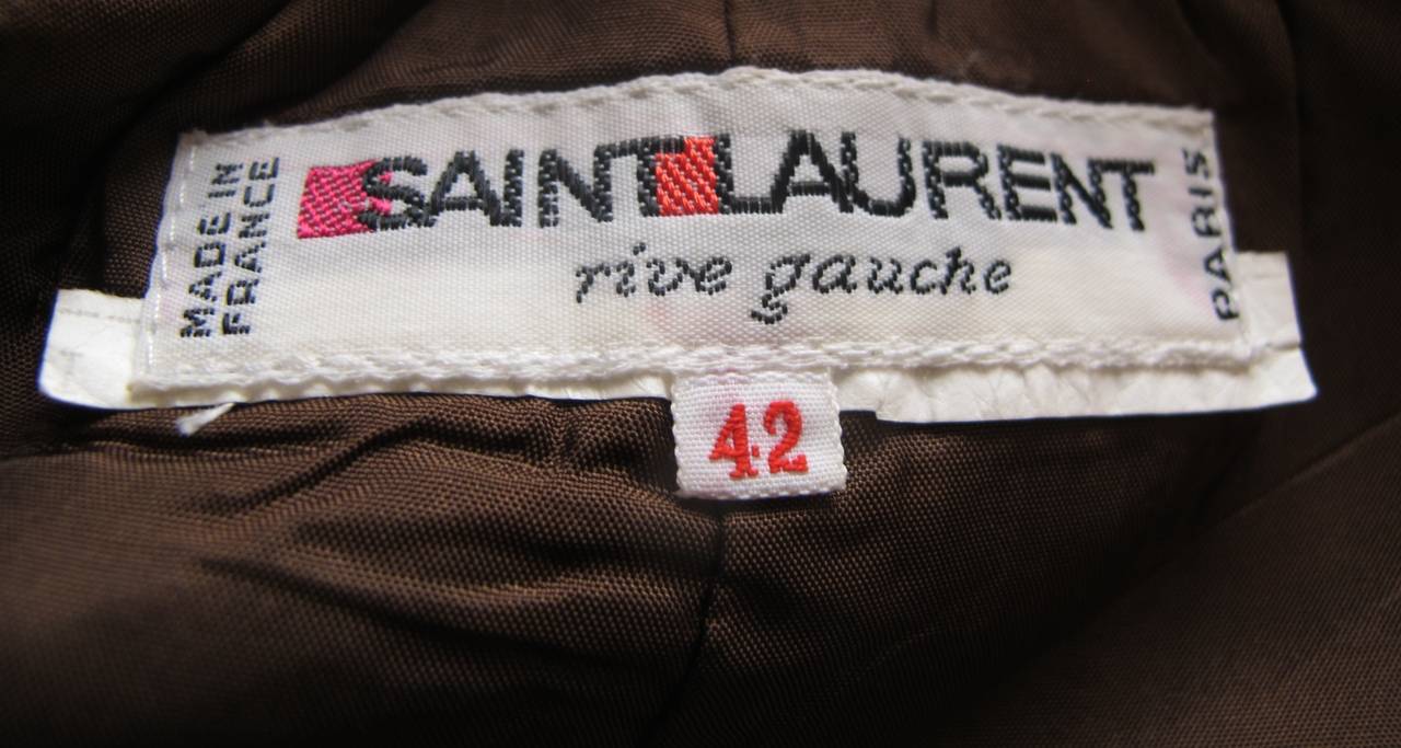 Saint Laurent Rive Gauche Leopard Skirt 6