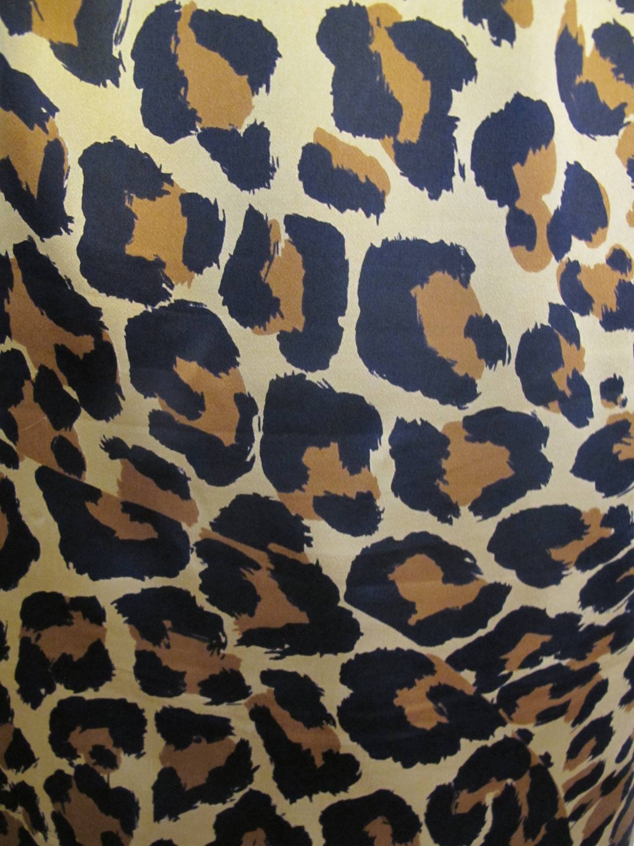 Saint Laurent Rive Gauche Leopard Skirt 3