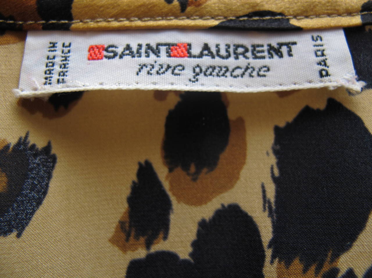 Saint Laurent Rive Gauche Leopard Blouse 4