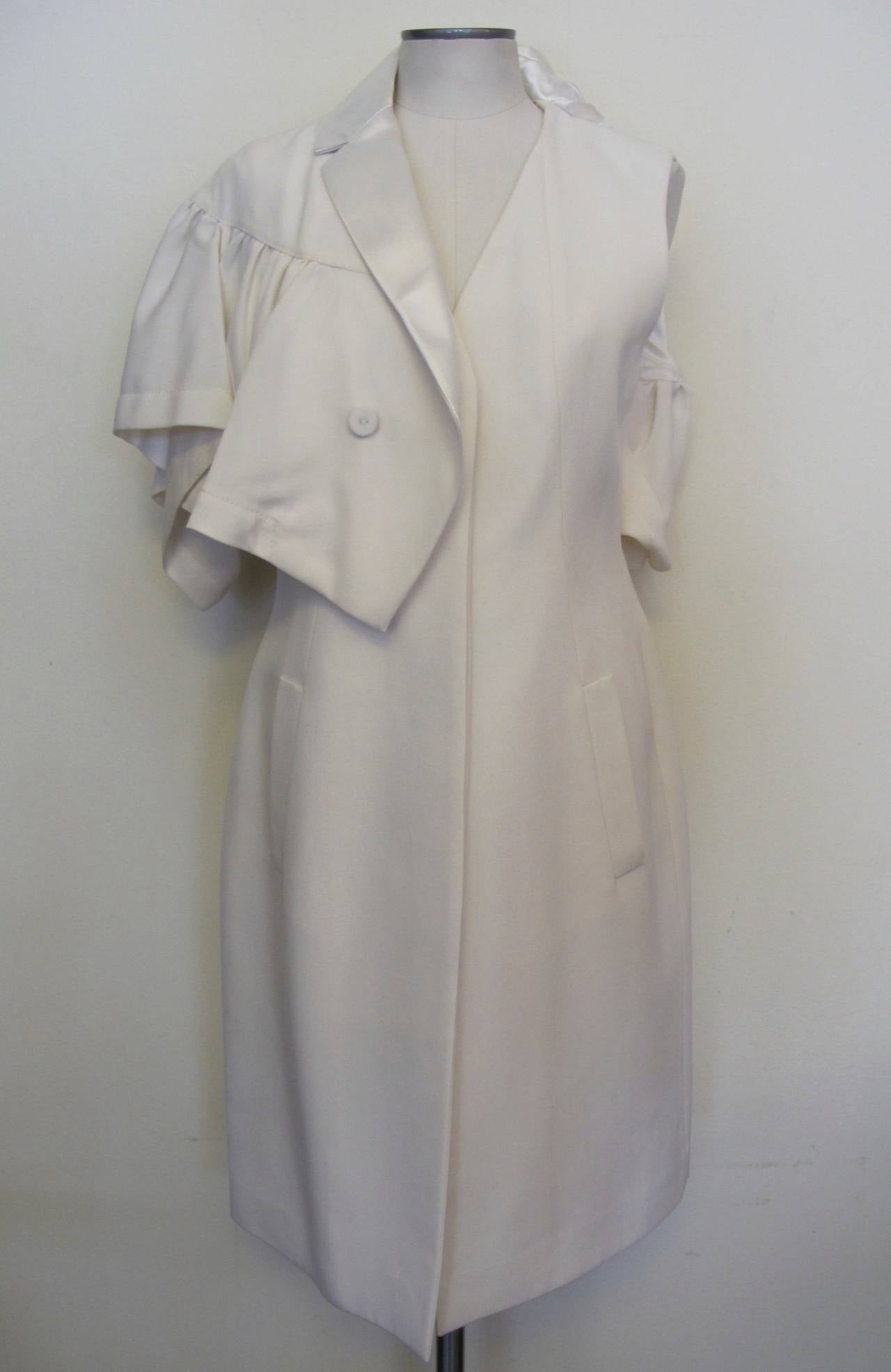 New Givenchy Asymmetrical Coat Dress For Sale 1