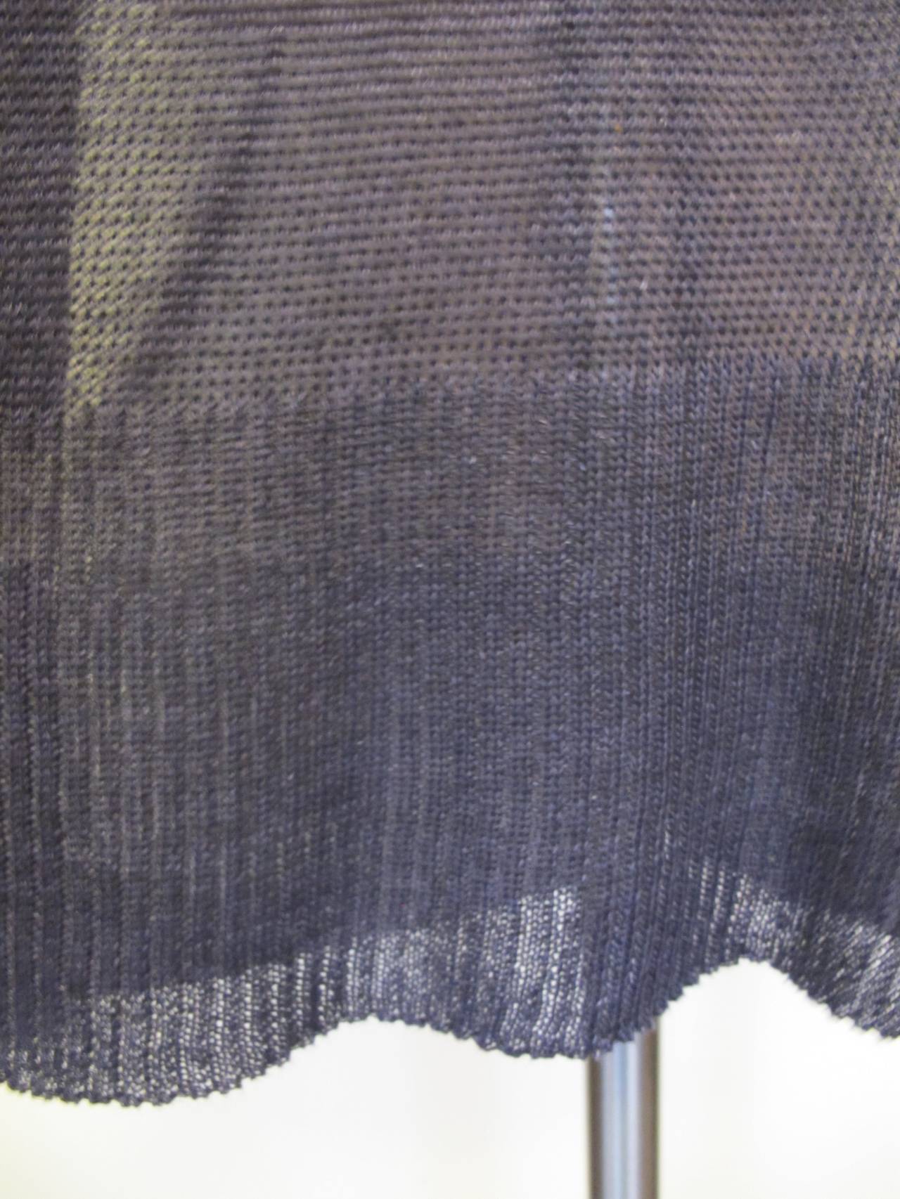 New 1980's Yohji Yamamoto Unisex Navy Sweater For Sale 2