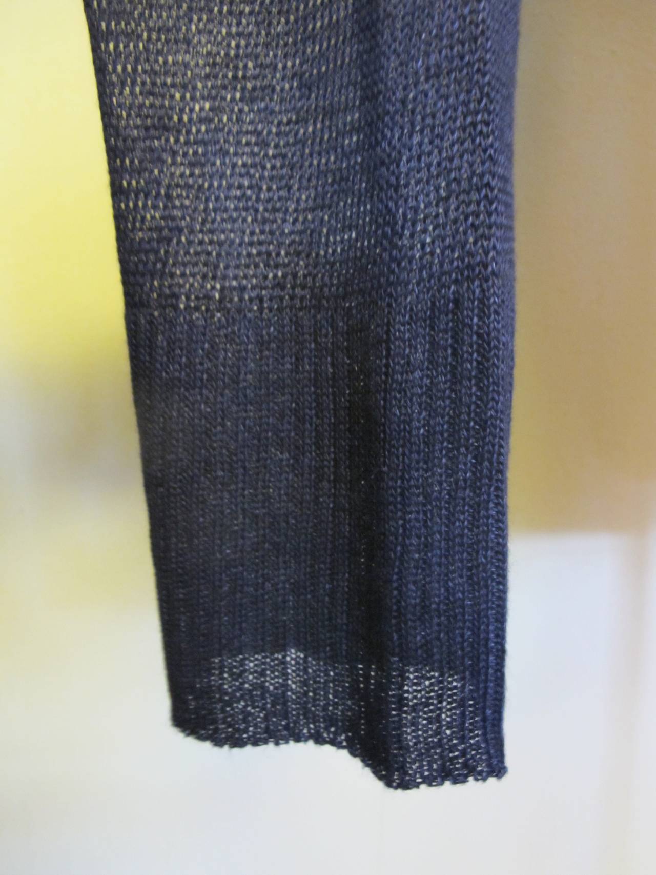 New 1980's Yohji Yamamoto Unisex Navy Sweater For Sale 3