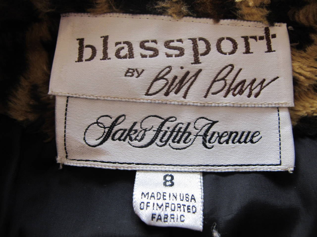 Blassport for Saks Fifth Avenue Leopard Jacket For Sale 3
