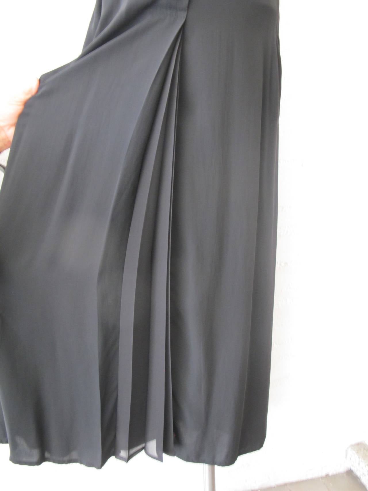 Women's New 1980's Yohji Yamamoto Sleeveless Long Black Dress For Sale