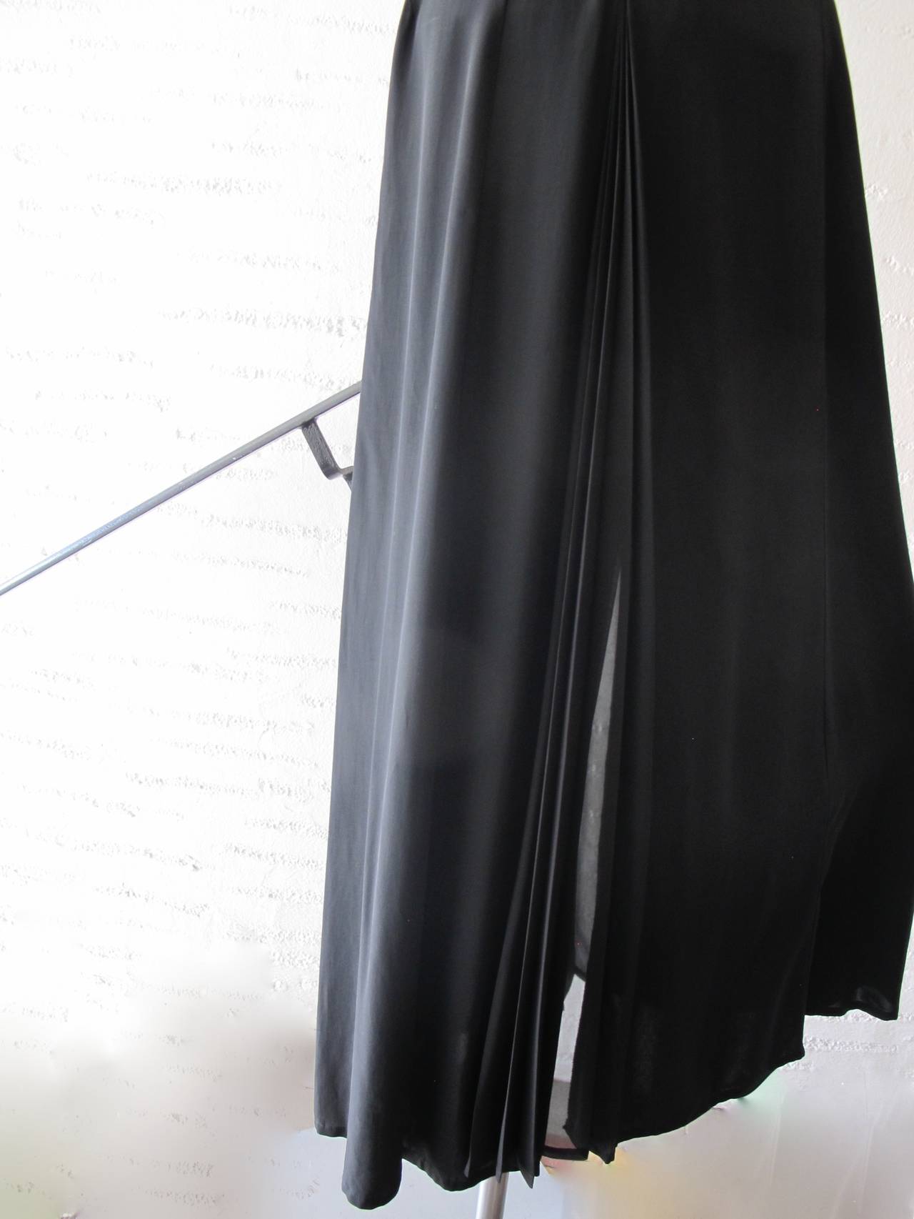 New 1980's Yohji Yamamoto Sleeveless Long Black Dress In New Condition For Sale In San Francisco, CA