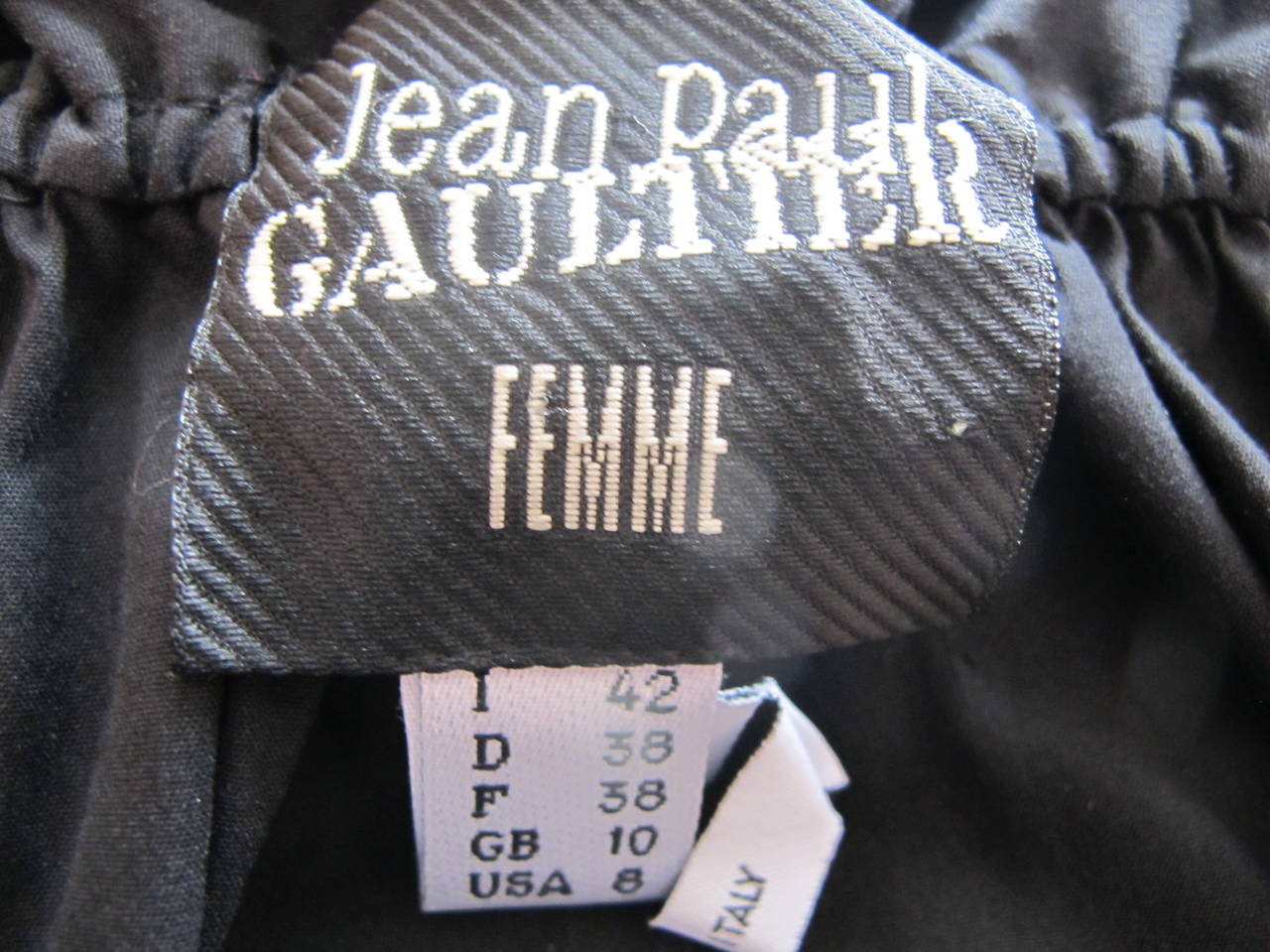 Jean Paul Gaultier Off The Shoulder Black Dress For Sale 6