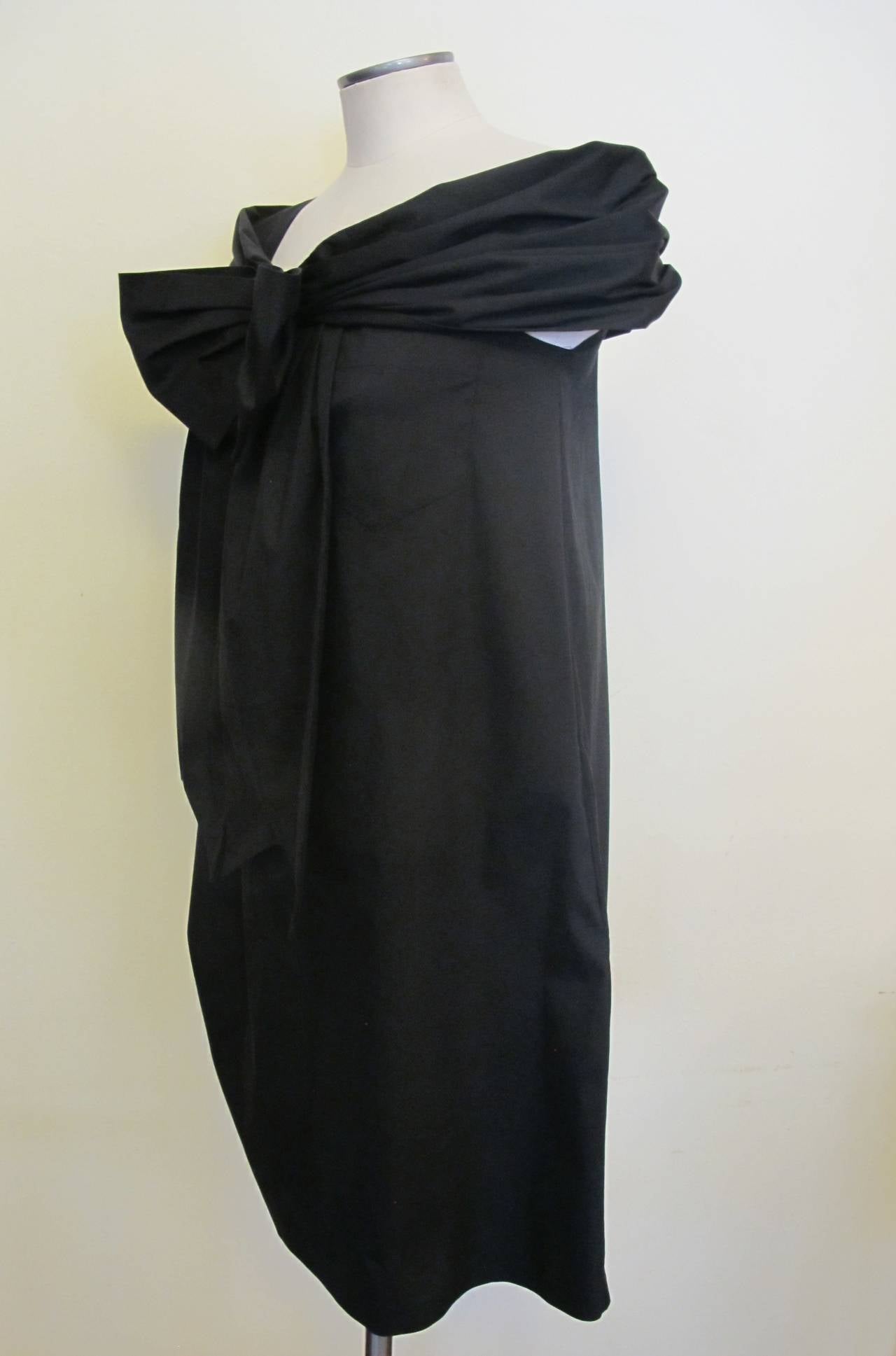 Jean Paul Gaultier Off The Shoulder Black Dress For Sale 1