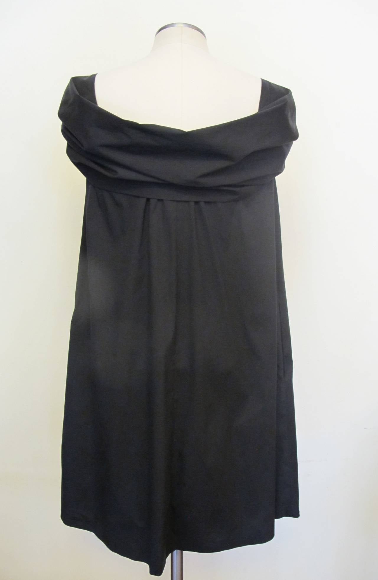 Jean Paul Gaultier Off The Shoulder Black Dress In Excellent Condition For Sale In San Francisco, CA