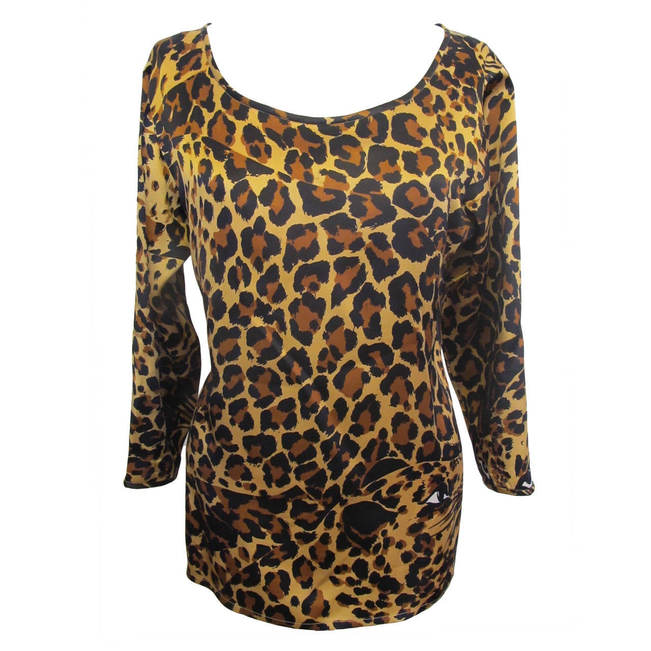 Saint Laurent Rive Gauche Leopard Blouse