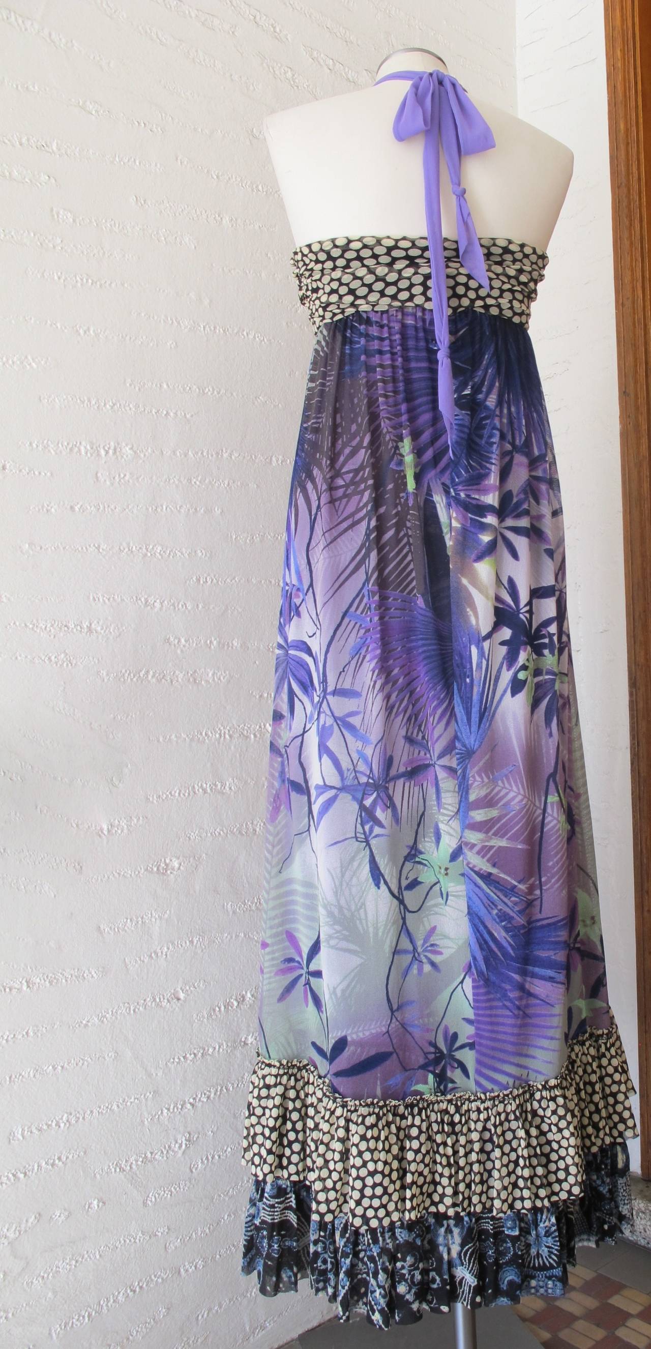 New Jean Paul Gaultier Strapless-Halter Long Dress For Sale 1