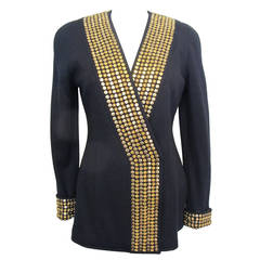 Lillie Rubin Gold Studded 1980's Jacket
