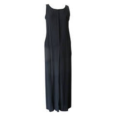New 1980's Yohji Yamamoto Sleeveless Long Black Dress