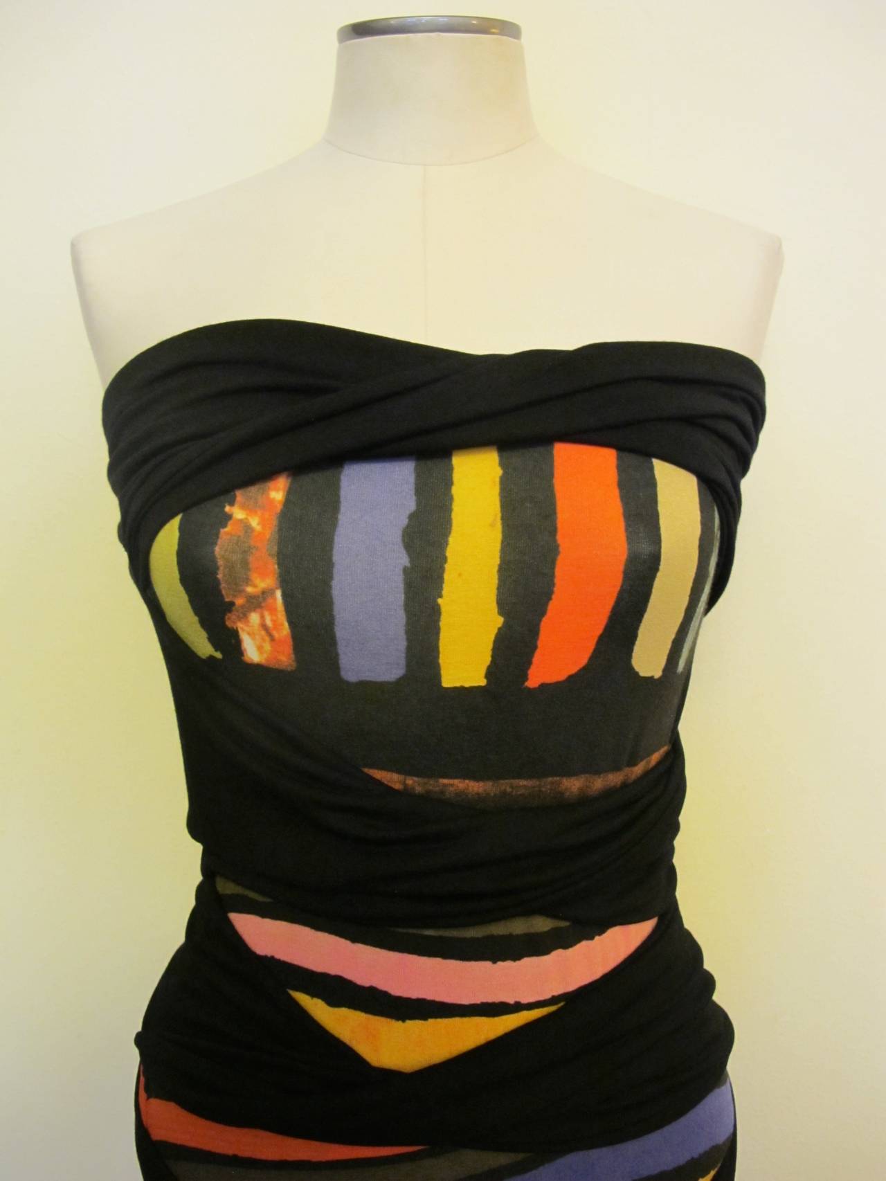 Paul Smith Strapless Body Con Dress In Excellent Condition For Sale In San Francisco, CA