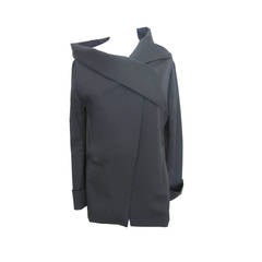 Yohji Yamamoto Black Asymmetrical Jacket
