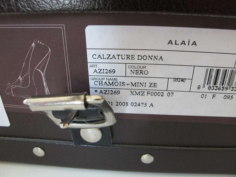 New Azzedine Alaia Zebra-Suede Heels For Sale 5