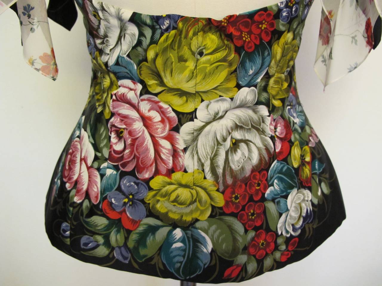 John Galliano Divine Silk Floral Blouse For Sale 2