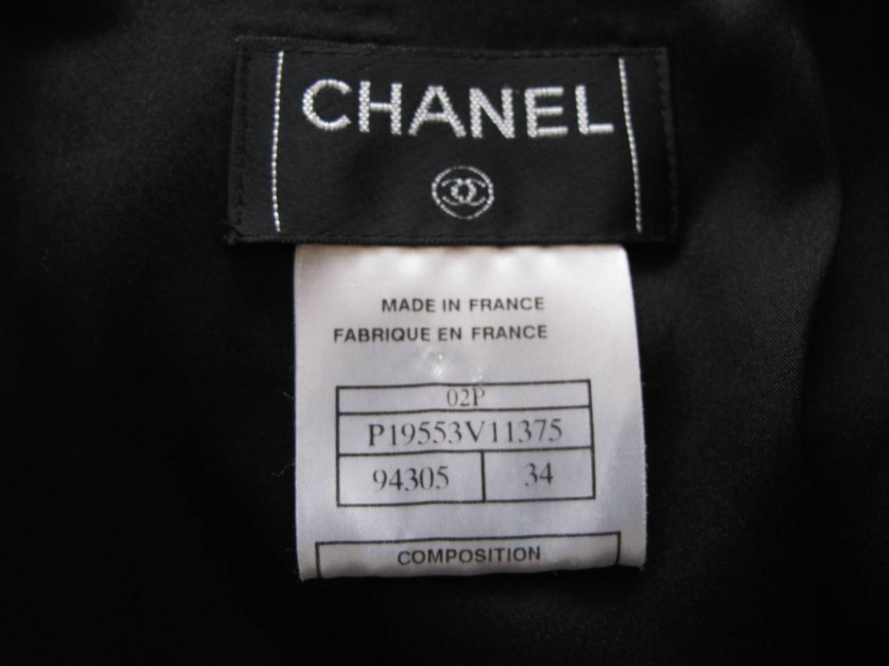 Chanel Black Satin Skirt with Iconic Black Quilting on Top of Skirt For Sale 5