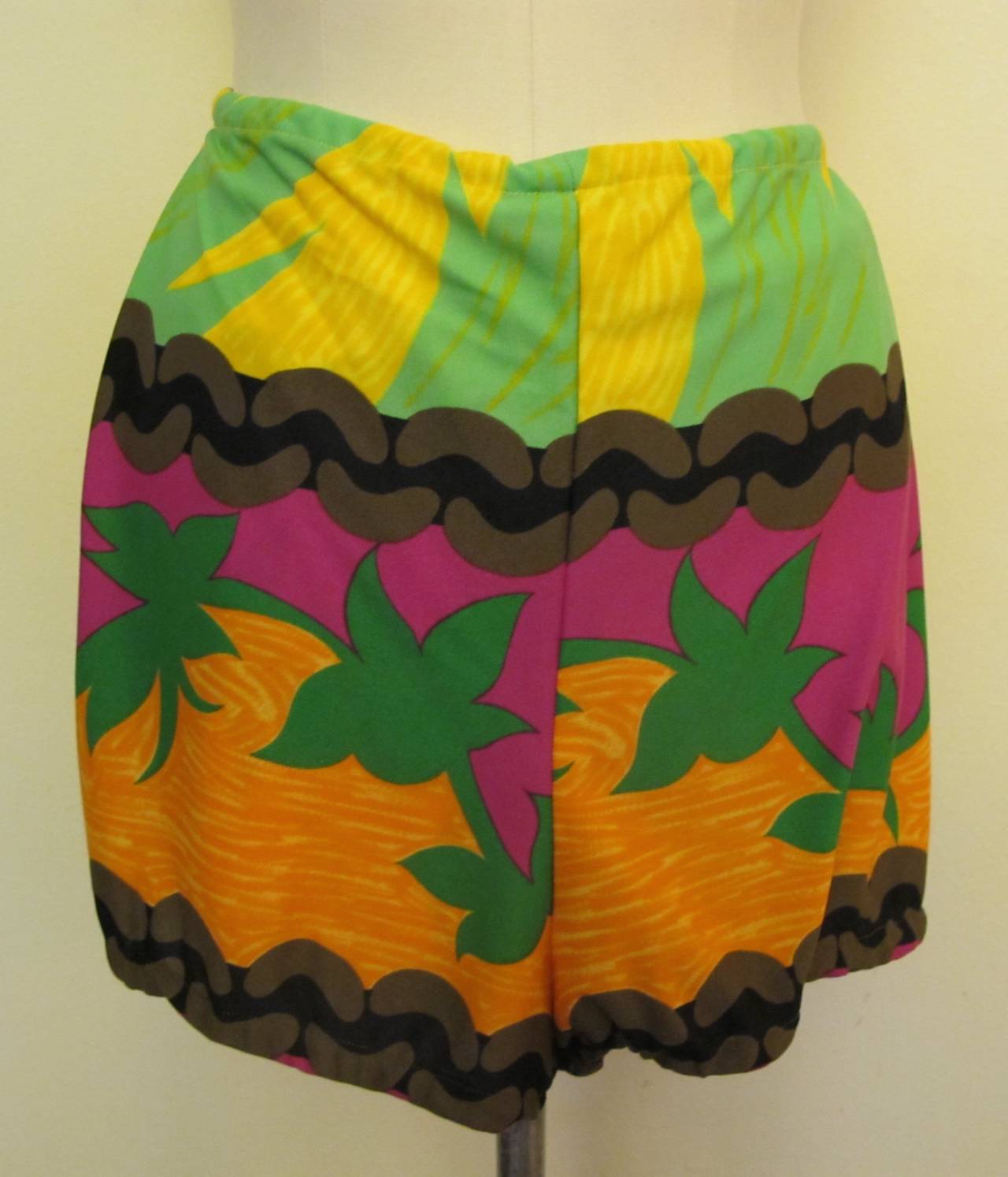 Rizkallah for Malcolm Starr Tropical Caftan with a Twist and Matching Bloomers For Sale 4