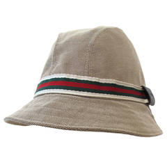 Gucci Unisex Khaki Fedora Hat