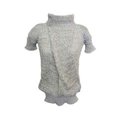 New Chanel Cowl Neckline Metallized Sweater