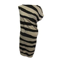 Balenciaga Zebra Striped Sleeveless Dress