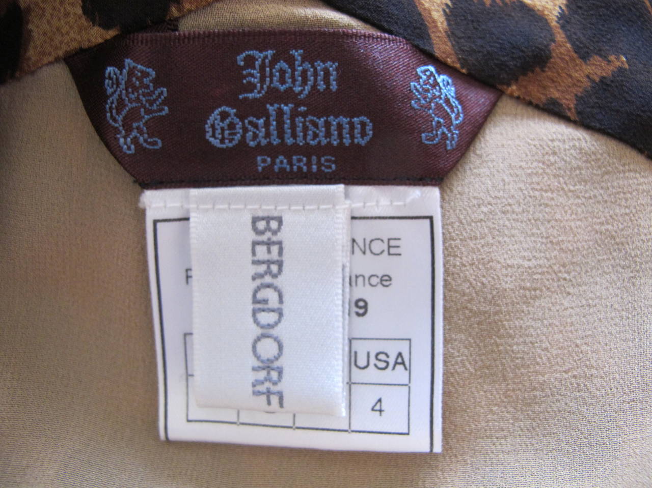 2009 Spring Runway John Galliano for Bergdorf Goodman Sleeveless Leopard Dress For Sale 5