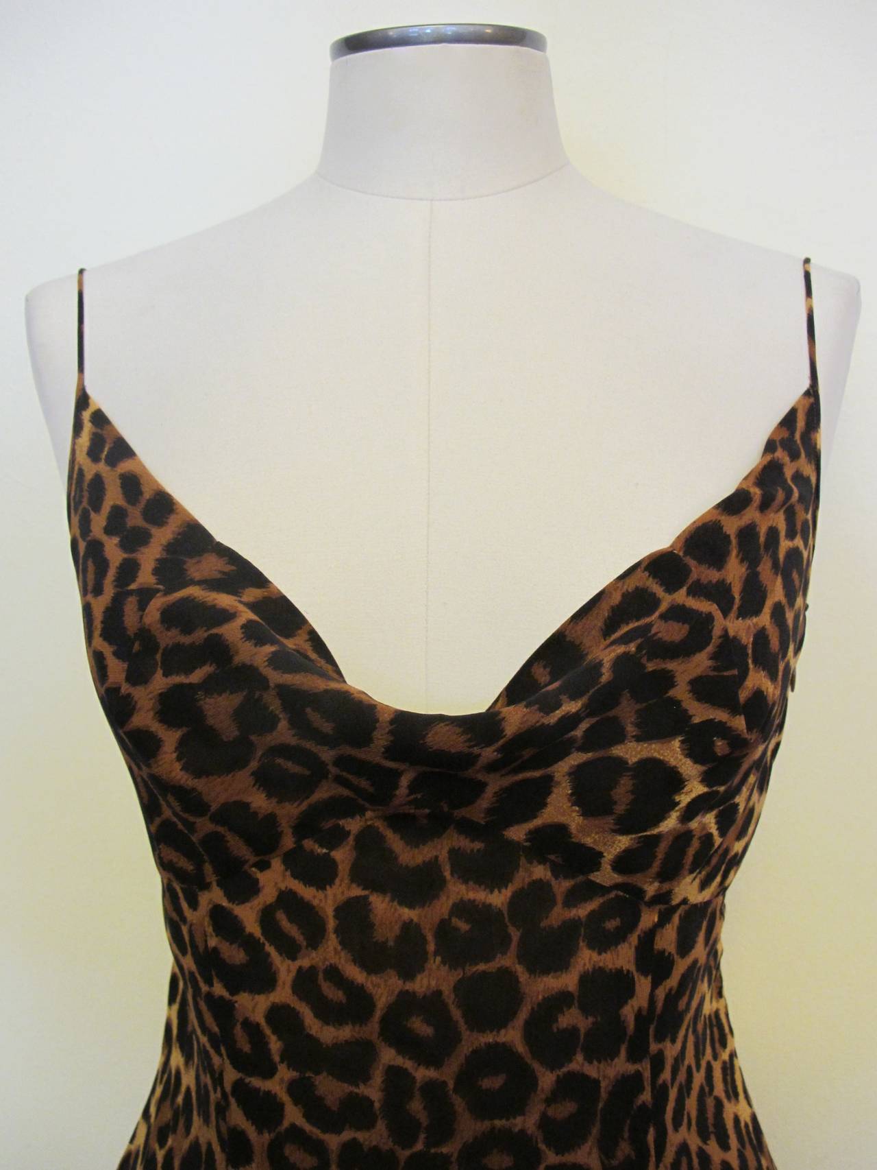2009 Spring Runway John Galliano for Bergdorf Goodman Sleeveless Leopard Dress In Excellent Condition For Sale In San Francisco, CA
