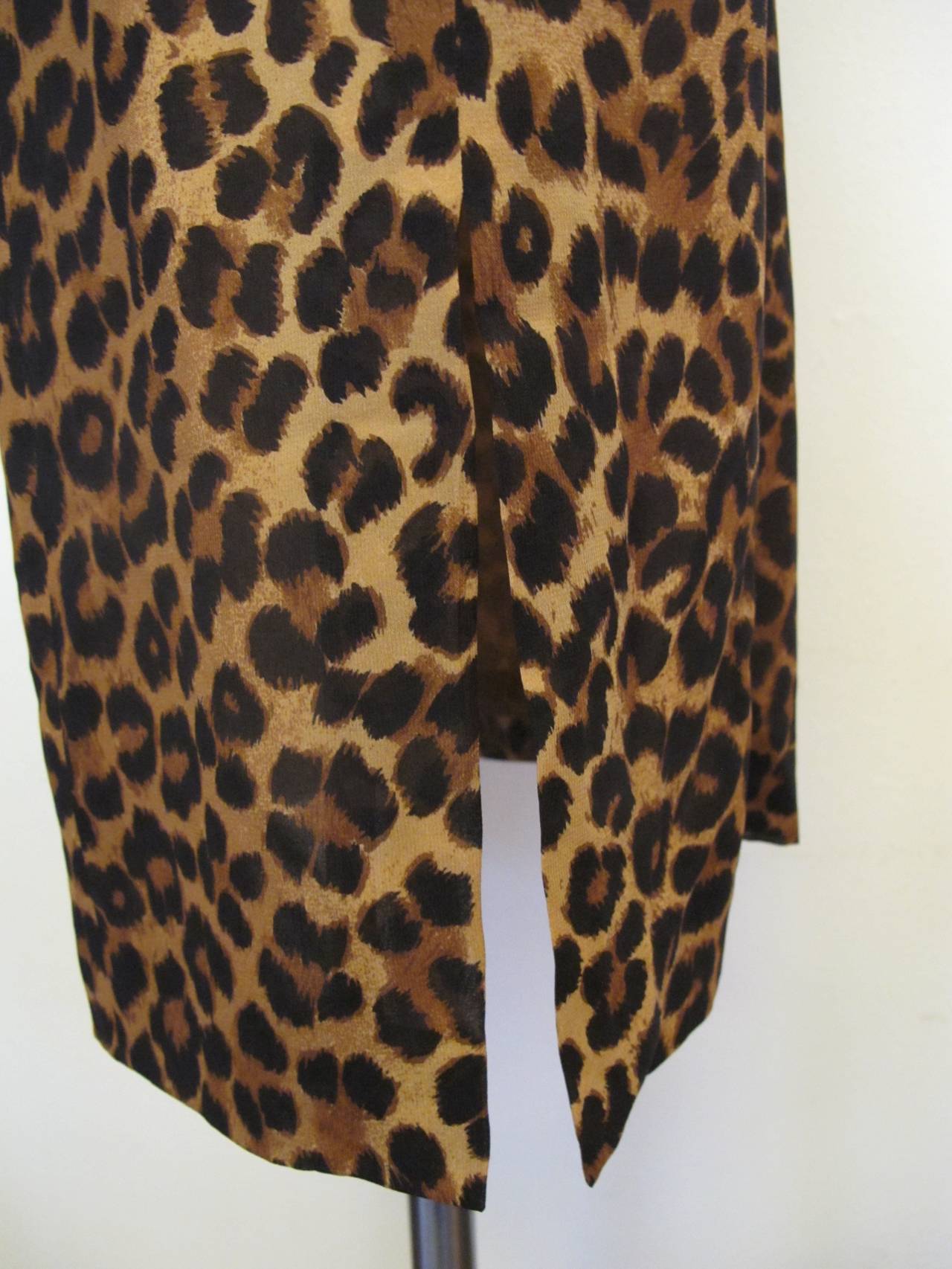 2009 Spring Runway John Galliano for Bergdorf Goodman Sleeveless Leopard Dress For Sale 2