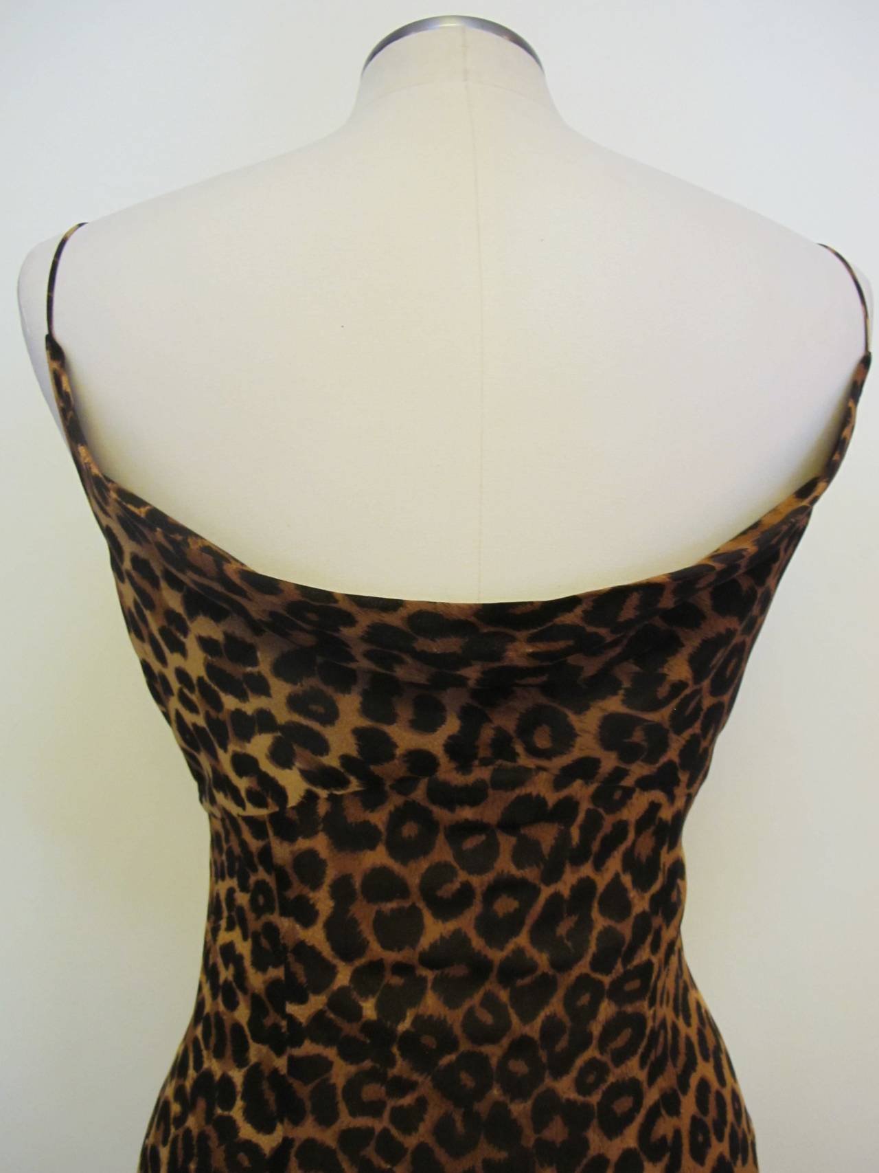 2009 Spring Runway John Galliano for Bergdorf Goodman Sleeveless Leopard Dress For Sale 4