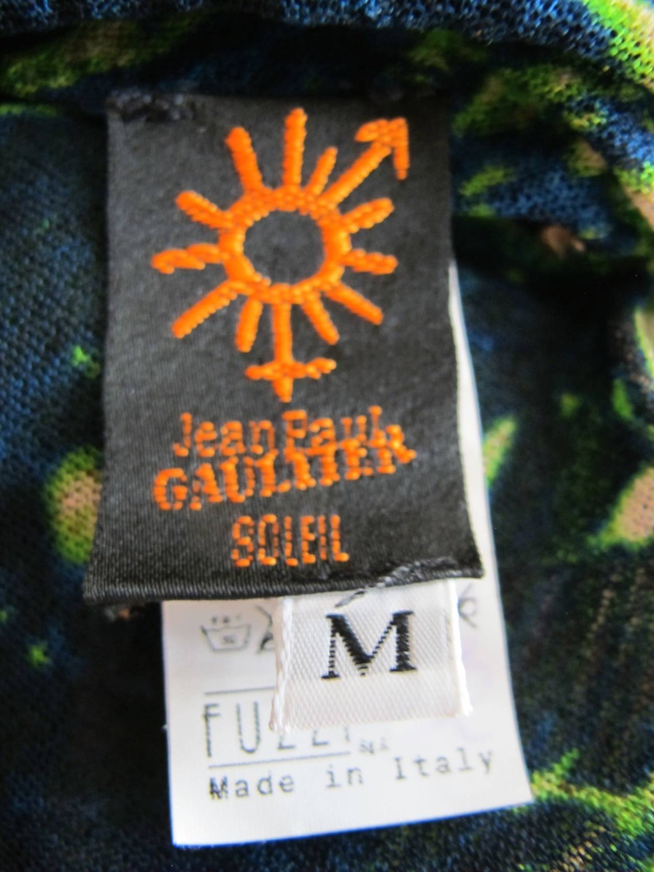 Jean Paul Gaultier Soleil Tropical Theme Blouse with Straw Trim For Sale 4