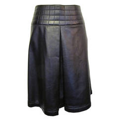 Chanel Hipster Lambskin Skirt with 4 inch Quilted Band