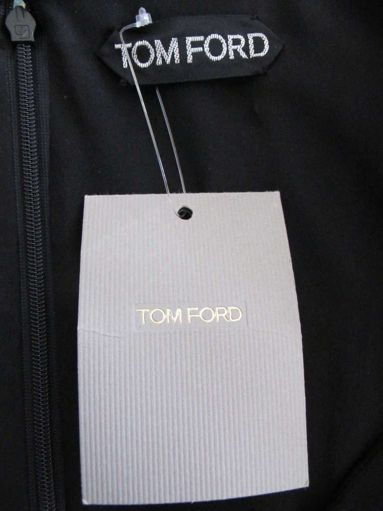 New Tom Ford Feminine Black Cocktail Dress For Sale 5
