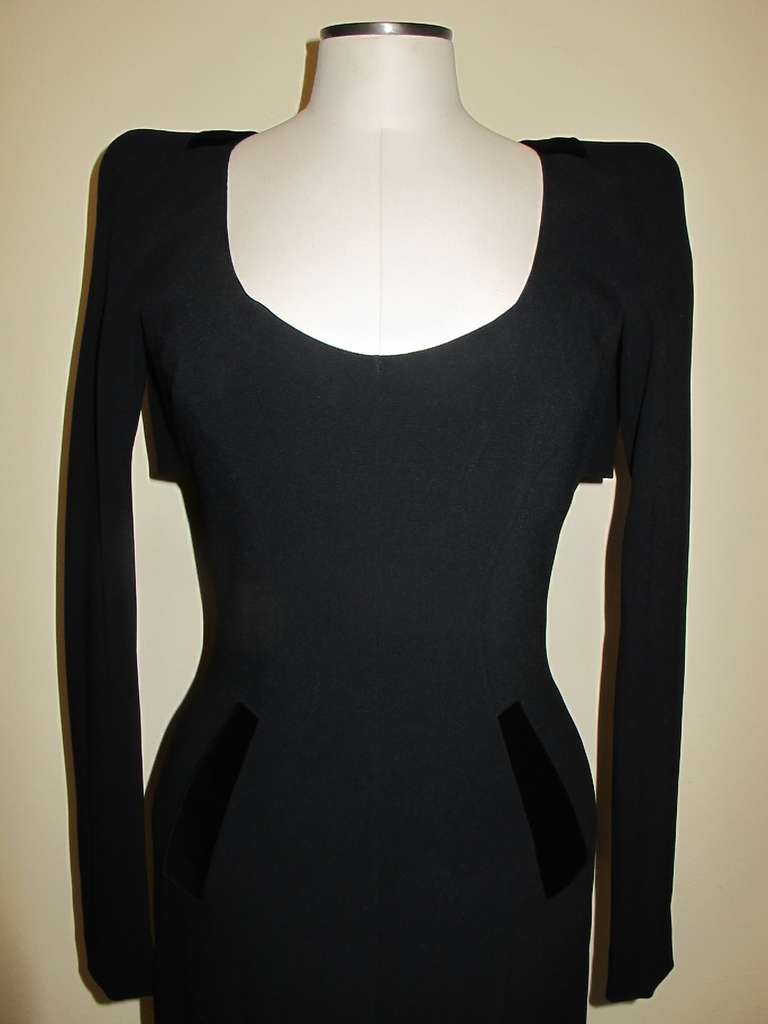 New Tom Ford Feminine Black Cocktail Dress For Sale 4