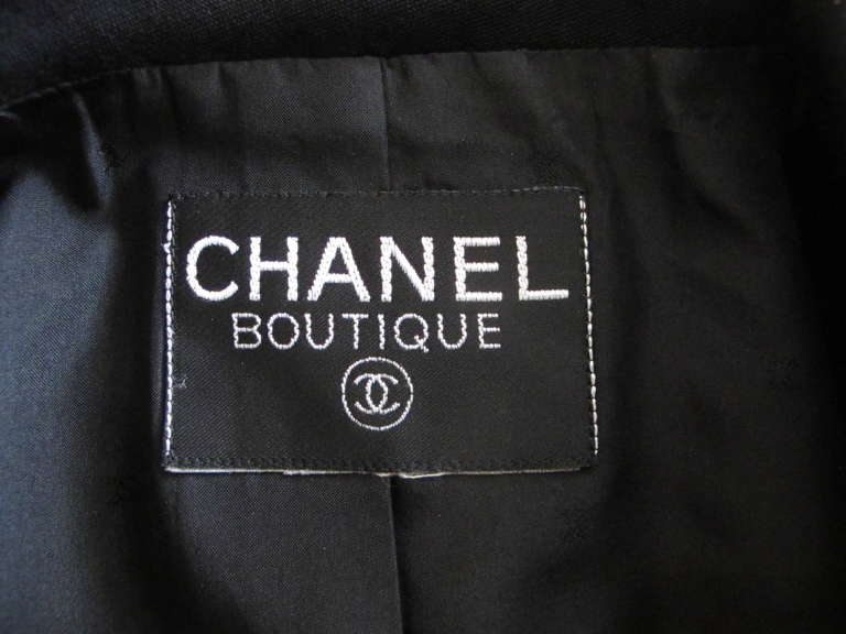 Iconic, Elegant Chanel Black Jacket For Sale 5