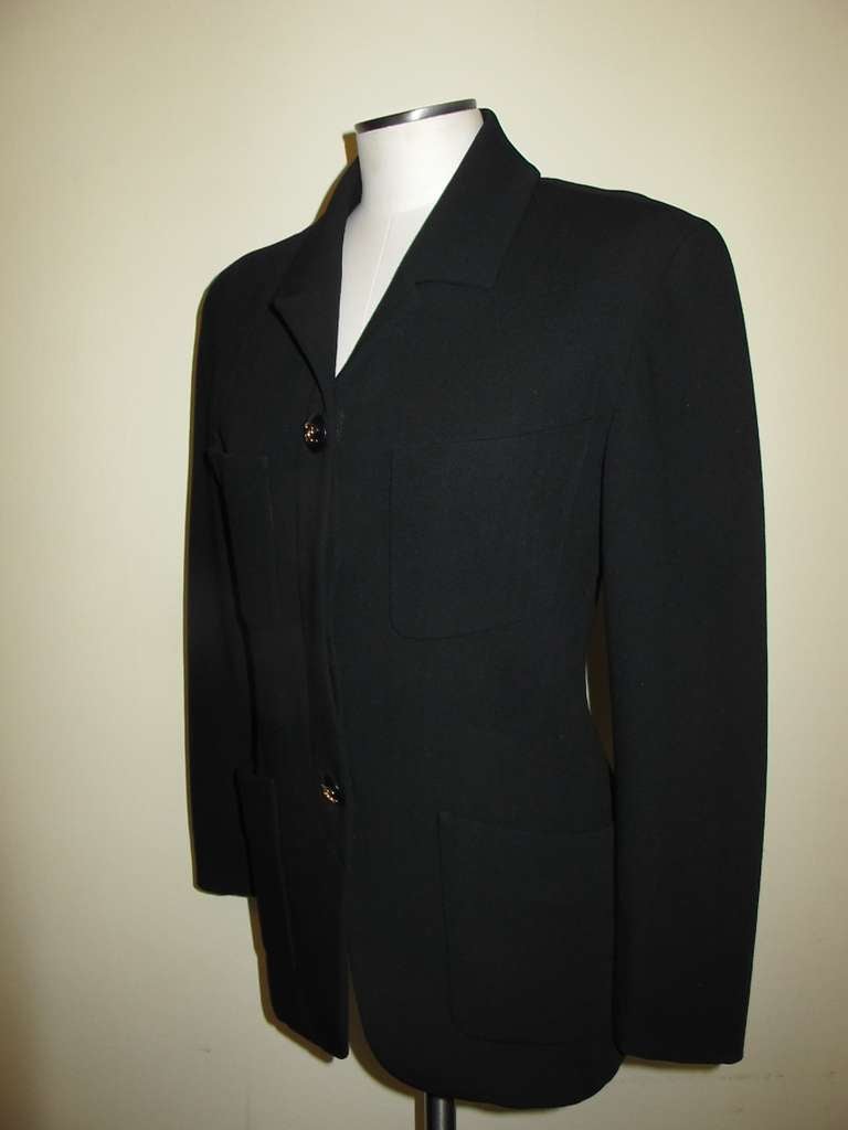Iconic, Elegant Chanel Black Jacket In Excellent Condition For Sale In San Francisco, CA