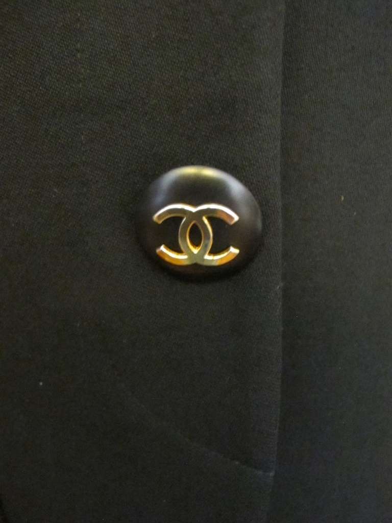 Iconic, Elegant Chanel Black Jacket For Sale 3