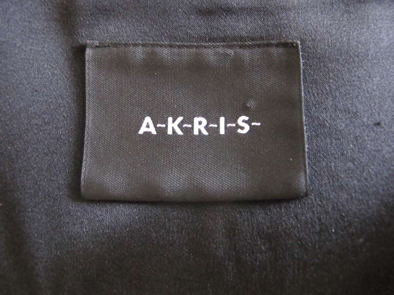 Chic Akris Black Wool Dress For Sale 4