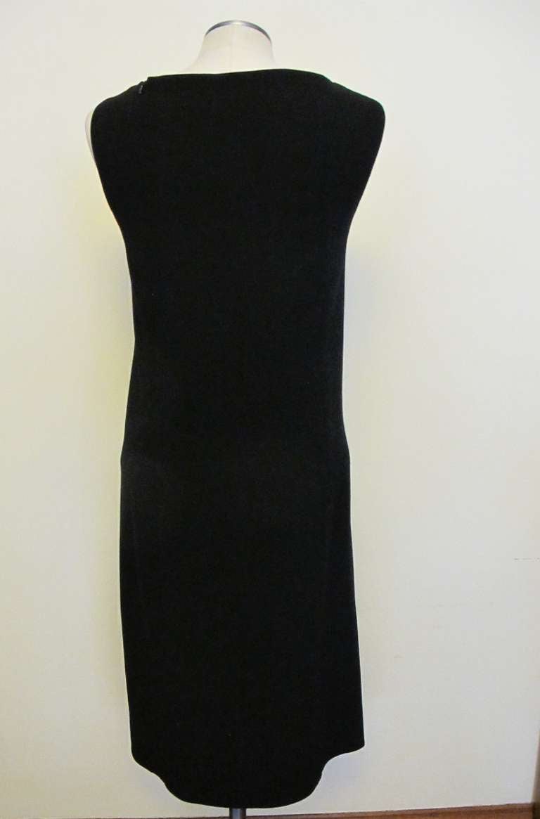 Chic Akris Black Wool Dress For Sale 1