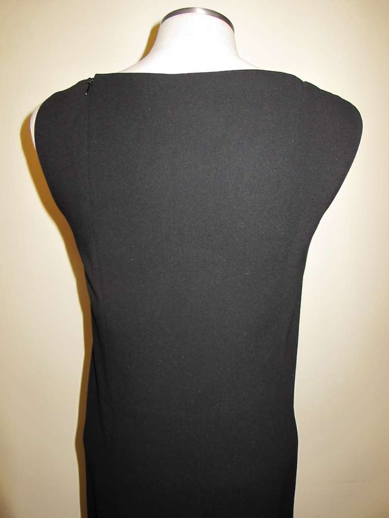 Chic Akris Black Wool Dress For Sale 3