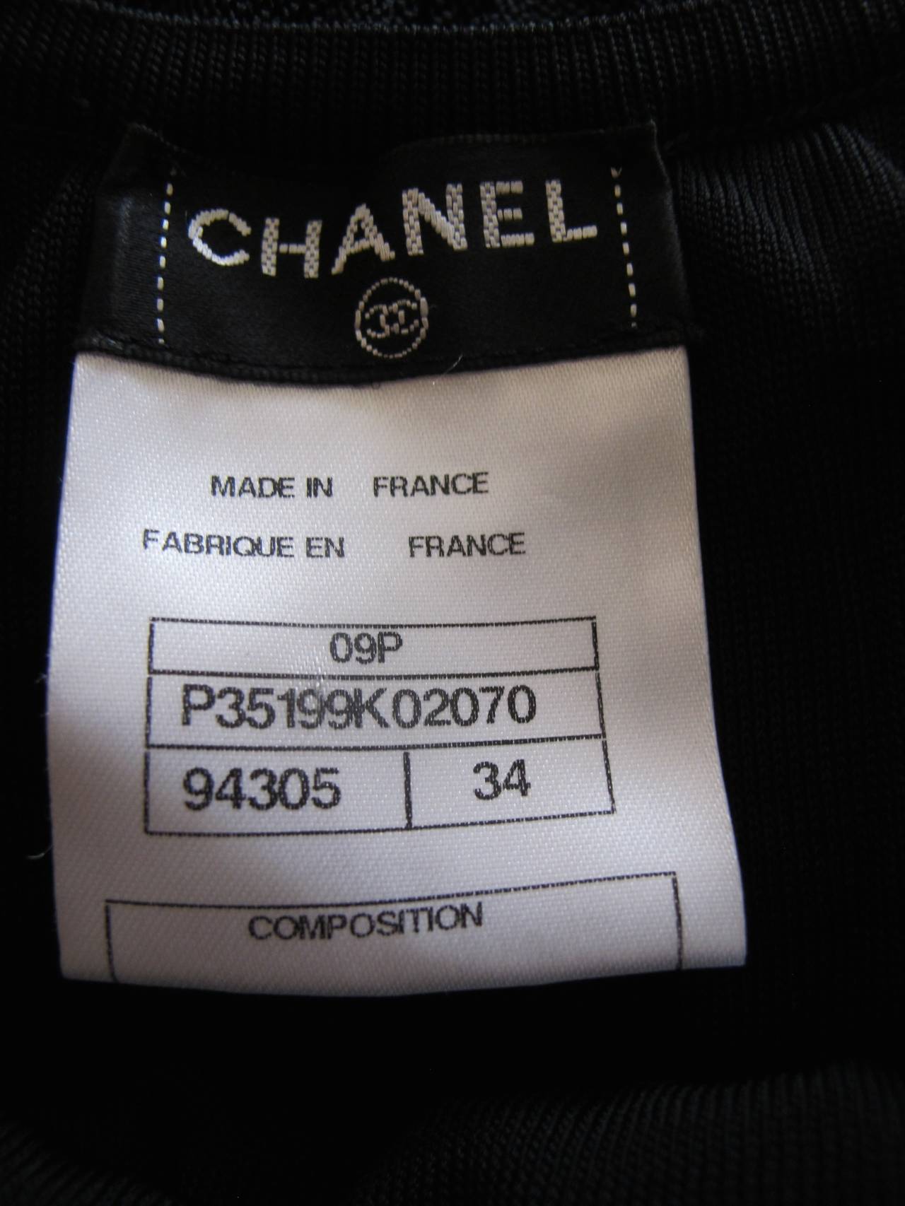 2009 Chanel Knit Black Evening Gown For Sale 5