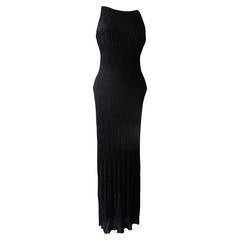 2009 Chanel Knit Black Evening Gown