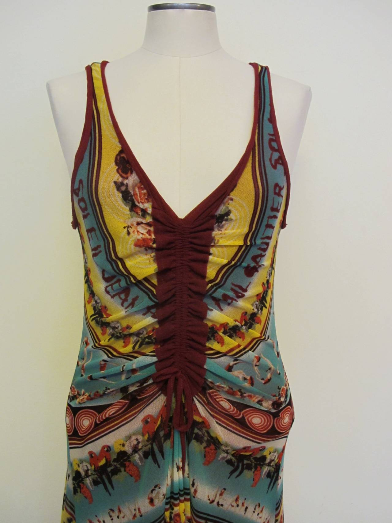 Jean Paul Gaultier Sleeveless Soleil Long Dress For Sale 1