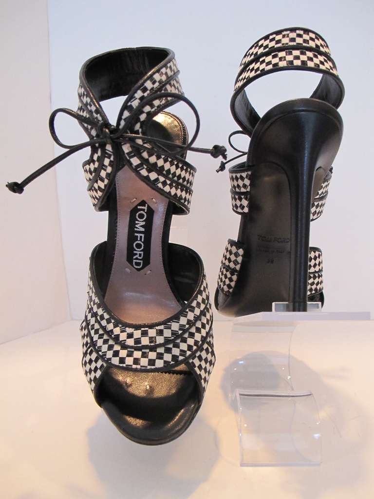 Women's Tom Ford Checkered Pattern Shoes For Sale