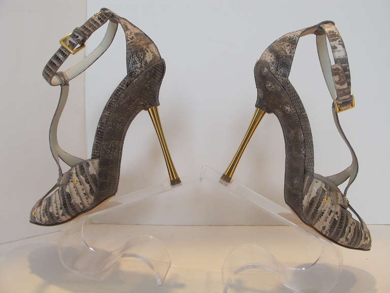 Tom Ford Ring Lizard Shoes In New Condition For Sale In San Francisco, CA