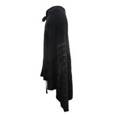 Ivan Grundahl Wraparound Asymmetrical Black Skirt with Spiral Design